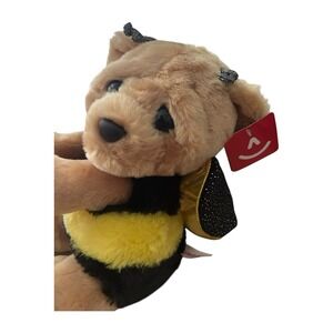 Aurora Mini Plush Teddy Bear In Bumblebee Outfit Vase Hugger Mini Stuffed Animal